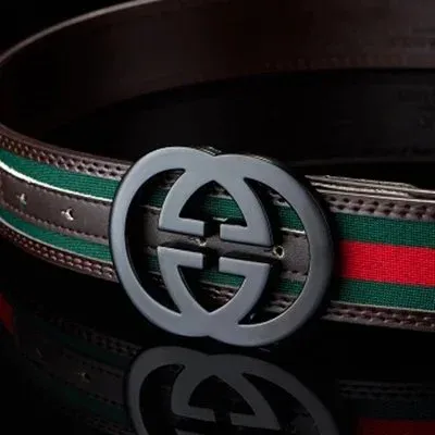 Gucci GG Marmont Web Belt Brown - 3