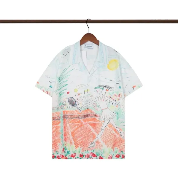 Casablanca Patterned Green Polo Shirt - 13