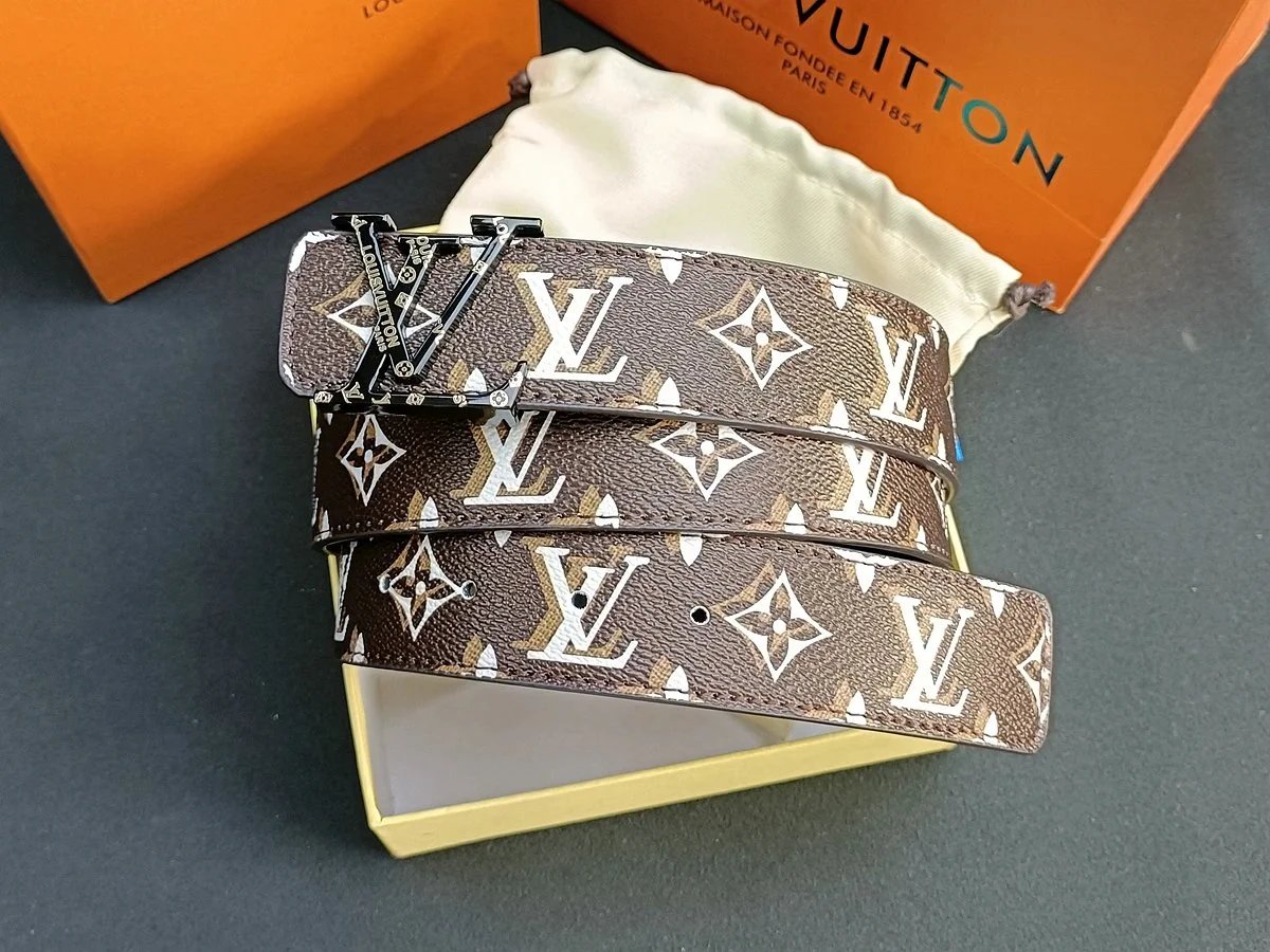 Louis Vuitton Damier Graphite Reversible Belt Silver Buckle - 4