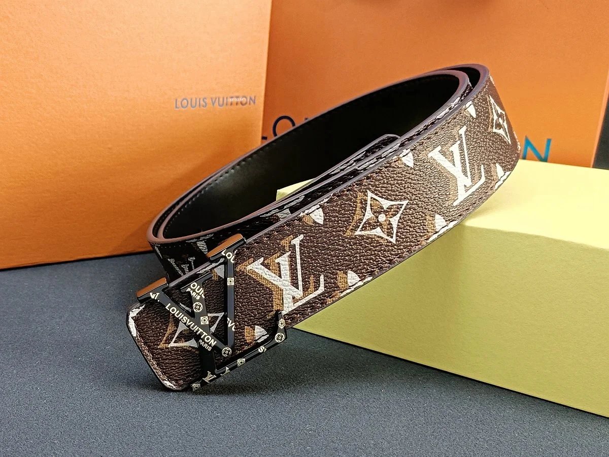 Louis Vuitton Damier Graphite Reversible Belt Silver Buckle - 5