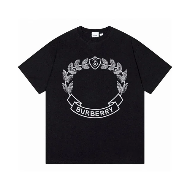 Burberry T-Shirts Short-Sleeve Check Panel T-Shirt with Equestrian Knight Graphic product detail image 16