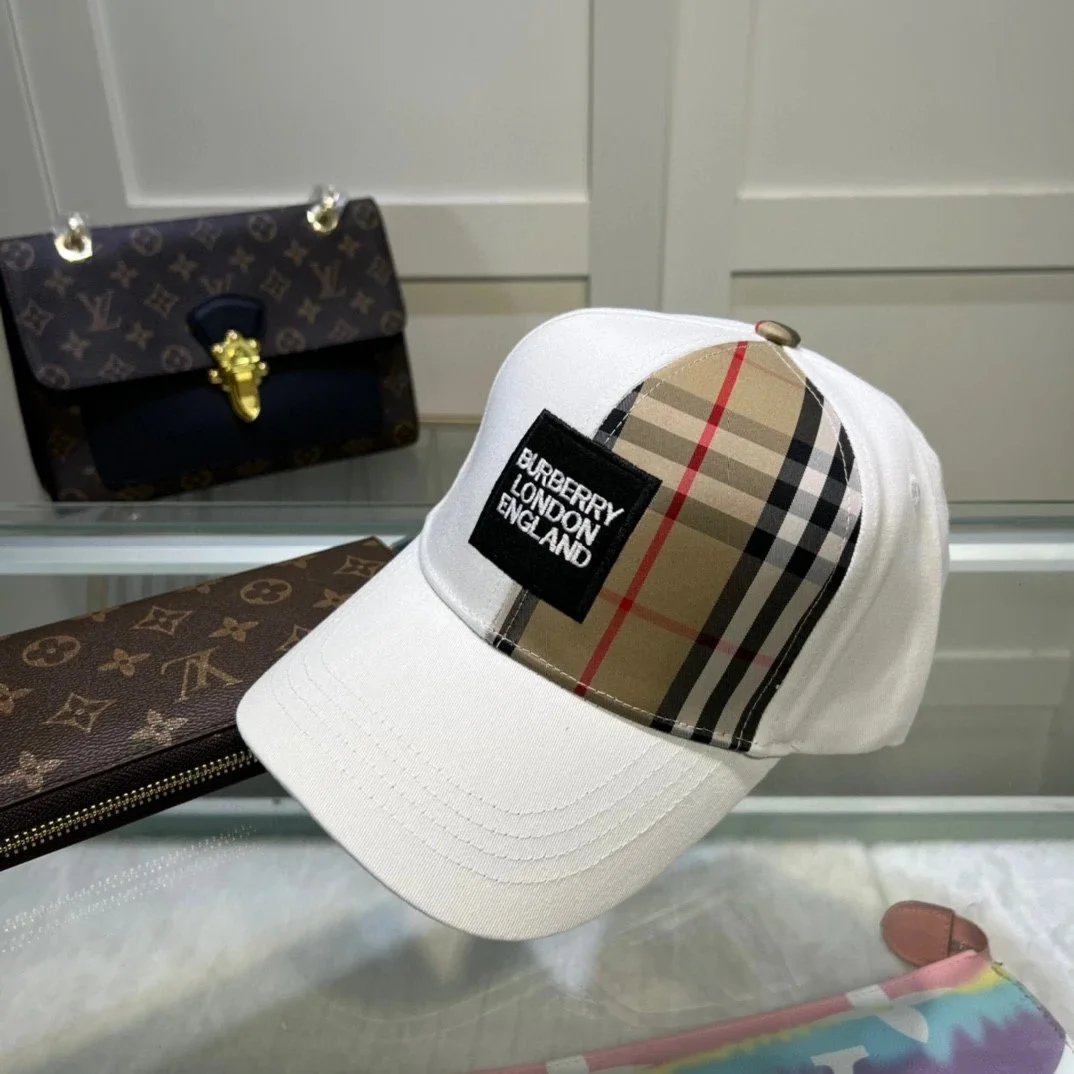 Burberry Classic Check Baseball Cap Beige - 19