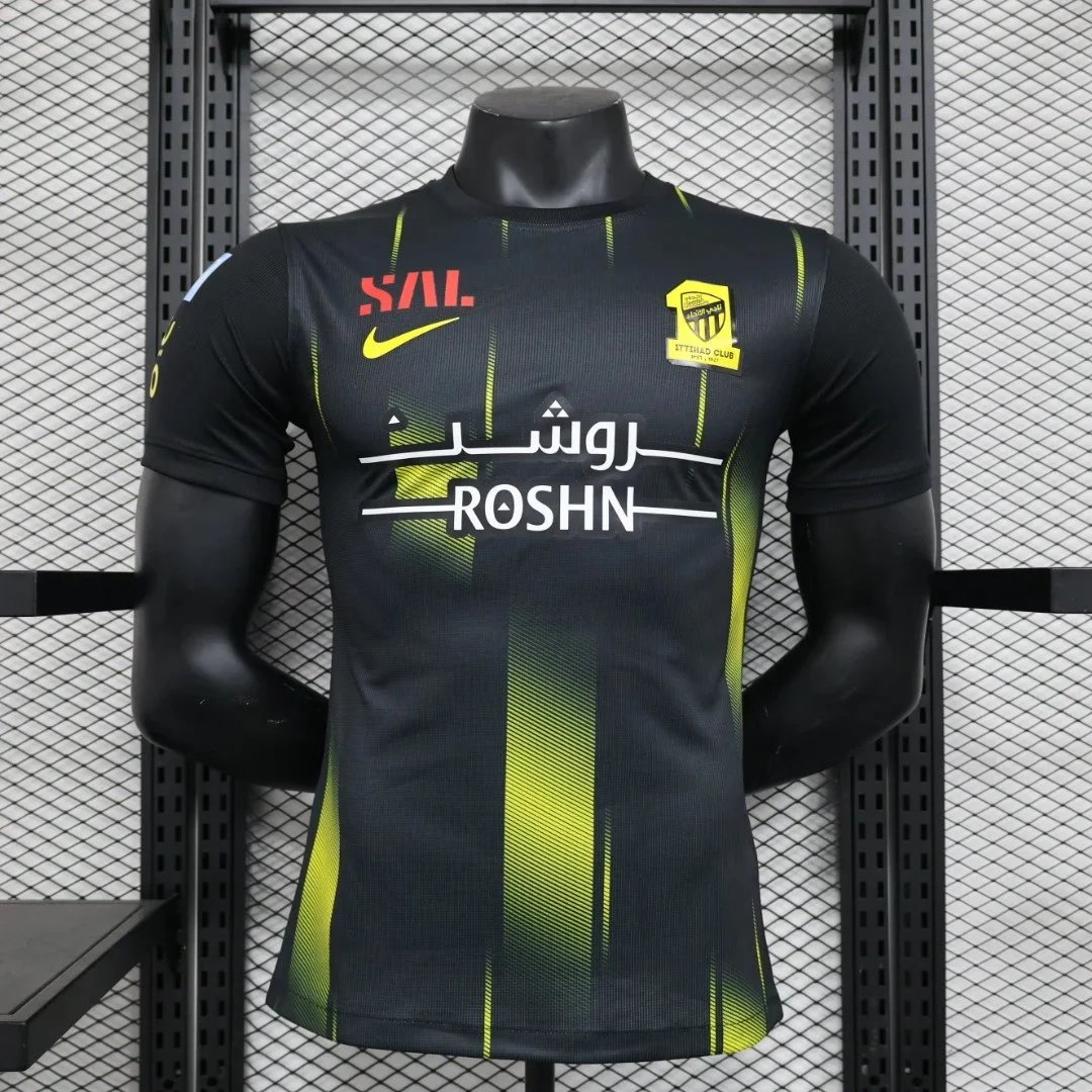 Nike Al-Ittihad Club 2023-24 Third Jersey Black / Yellow - 24
