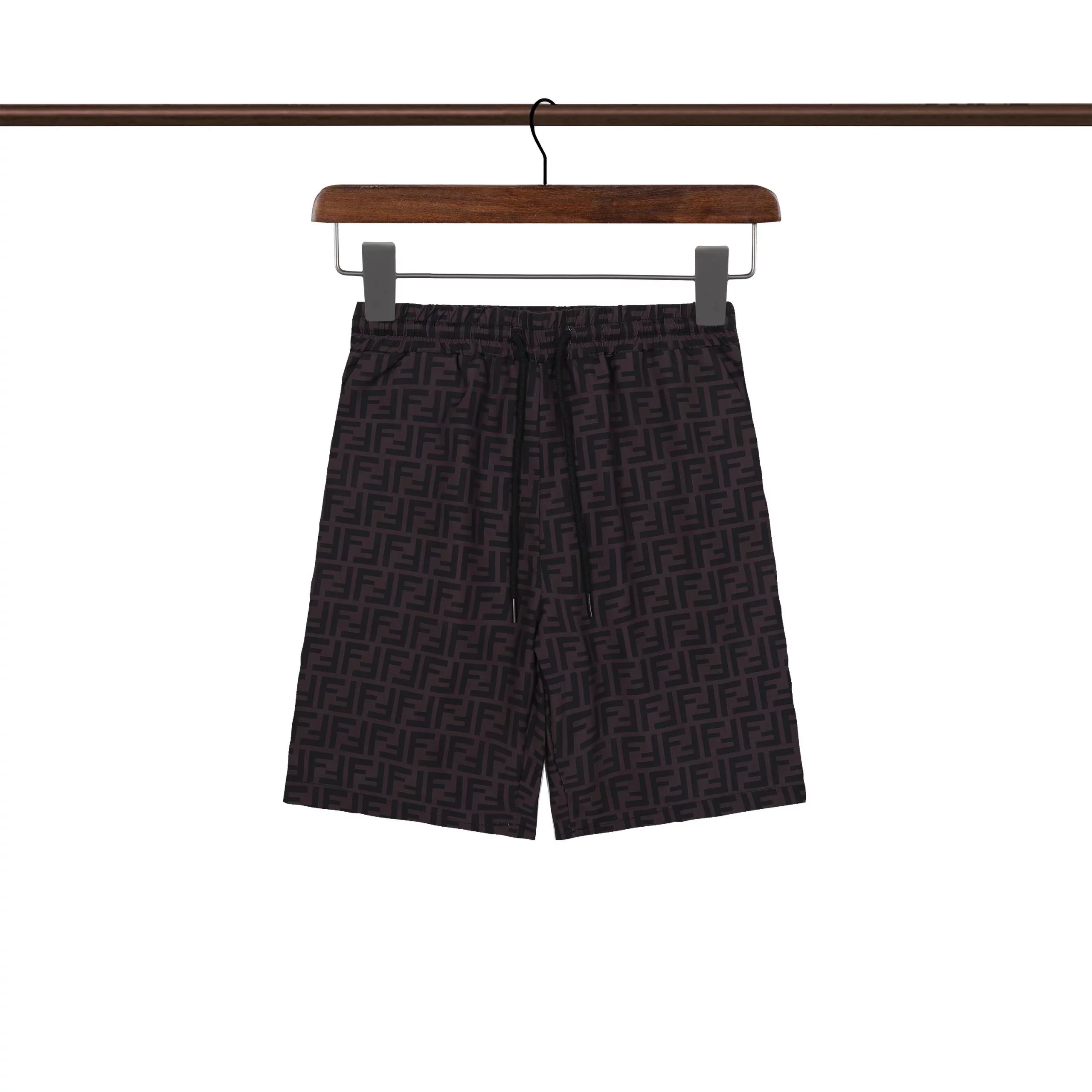 Fendi FF Monogram Print Shorts Black - 6