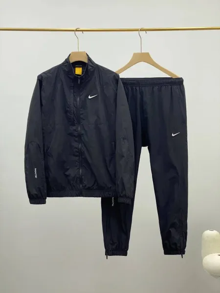 Nike Windbreaker Jacket and Track Pants Set White / Black Tracksuit - 6