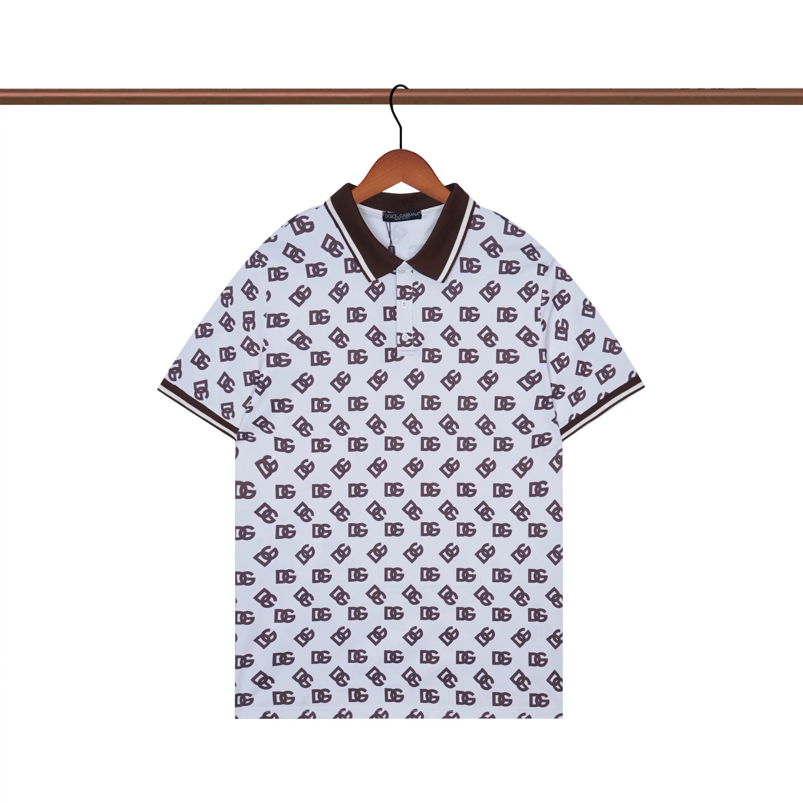 Dolce & Gabbana Heart DG Logo White Polo Shirt - 31