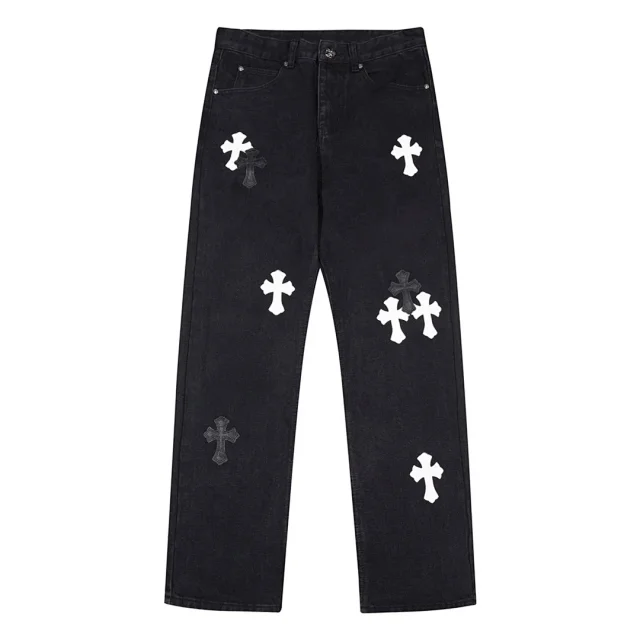 Unbranded Jeans Straight-Leg Cross Appliqué product detail image 21