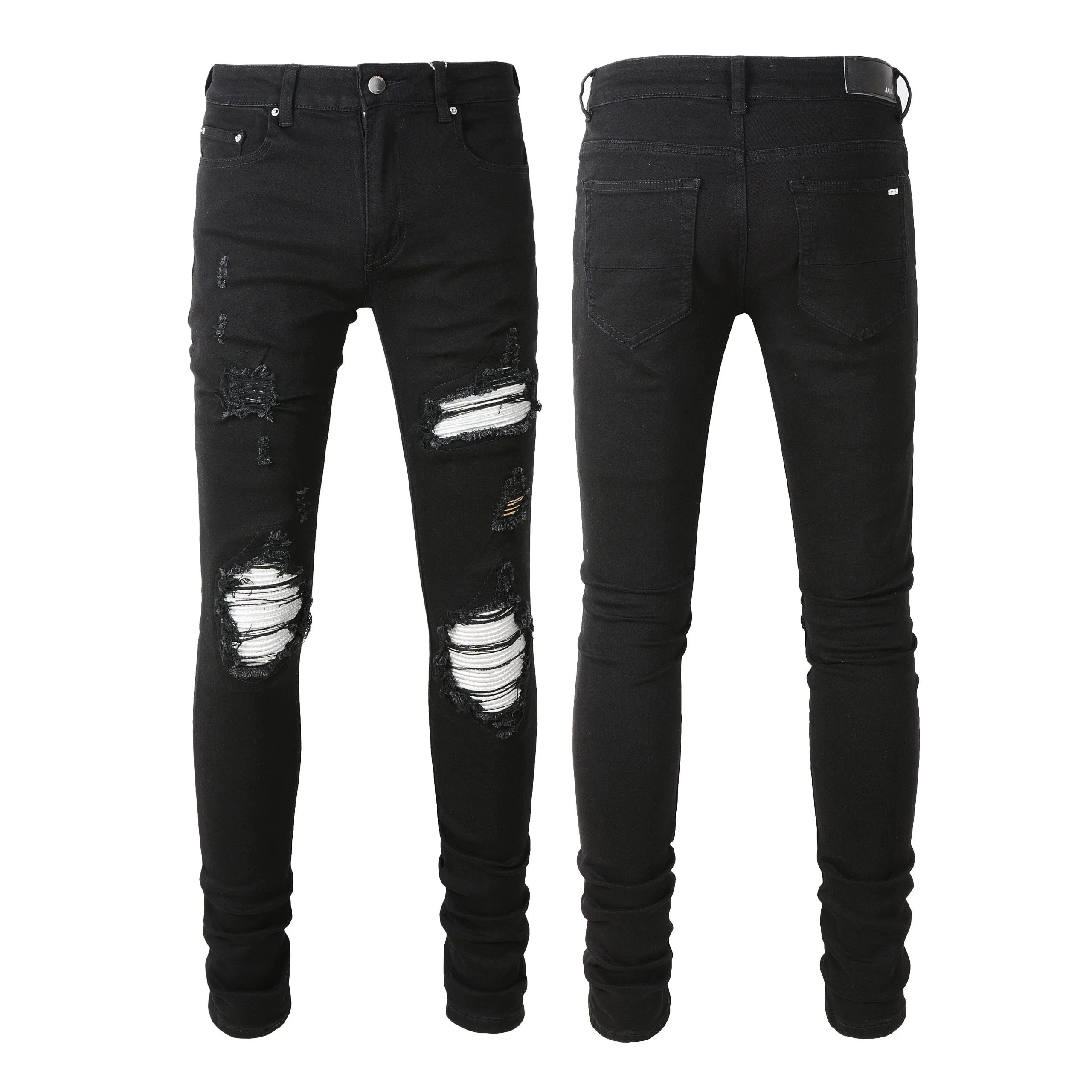 Black Distressed Skinny Jeans
