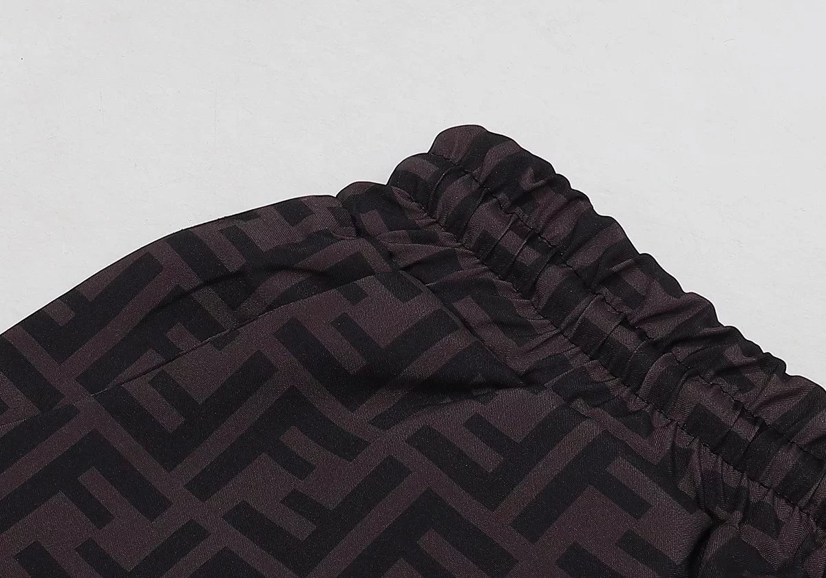 Fendi FF Monogram Print Shorts Black - 13