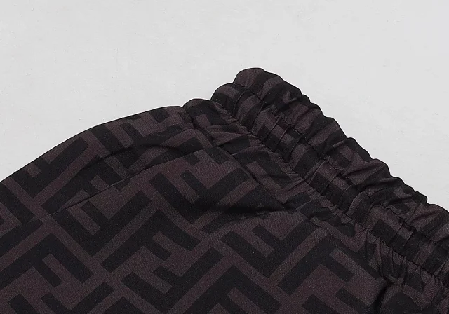 Fendi Shirts Short-Sleeve FF Monogram Camp-Collar Shirt product detail image 12