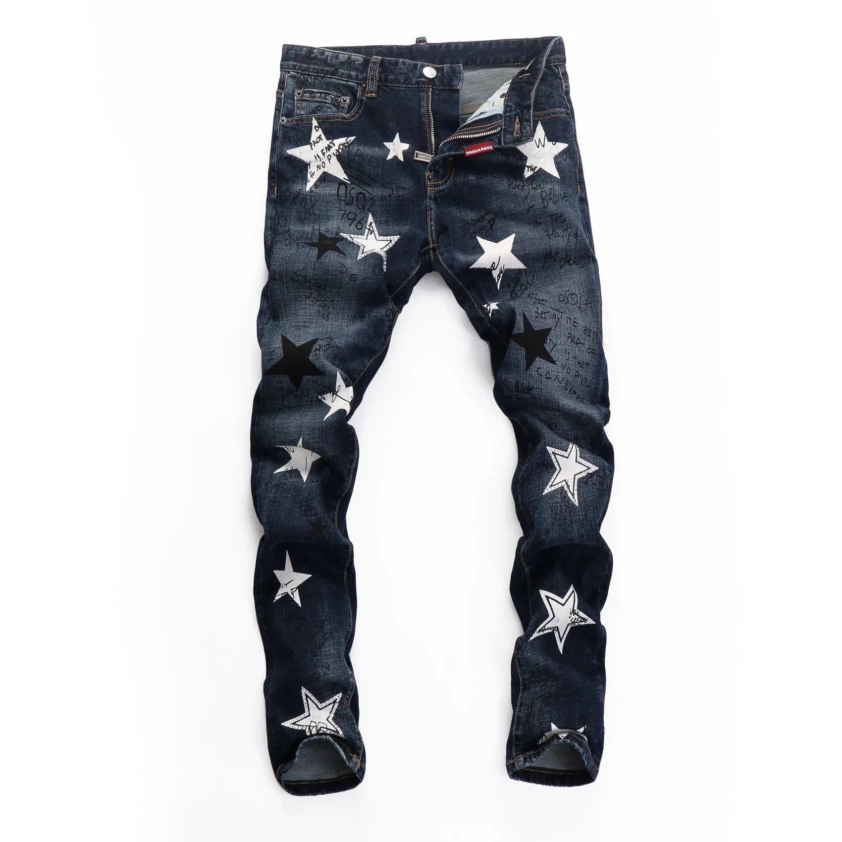 Dsquared2 Paint Splatter Distressed Black Jeans - 32