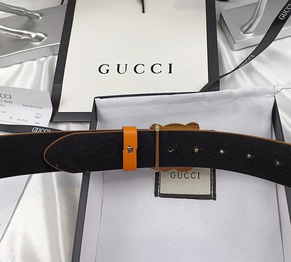 Gucci Interlocking G Buckle Leather Belt Black - 8