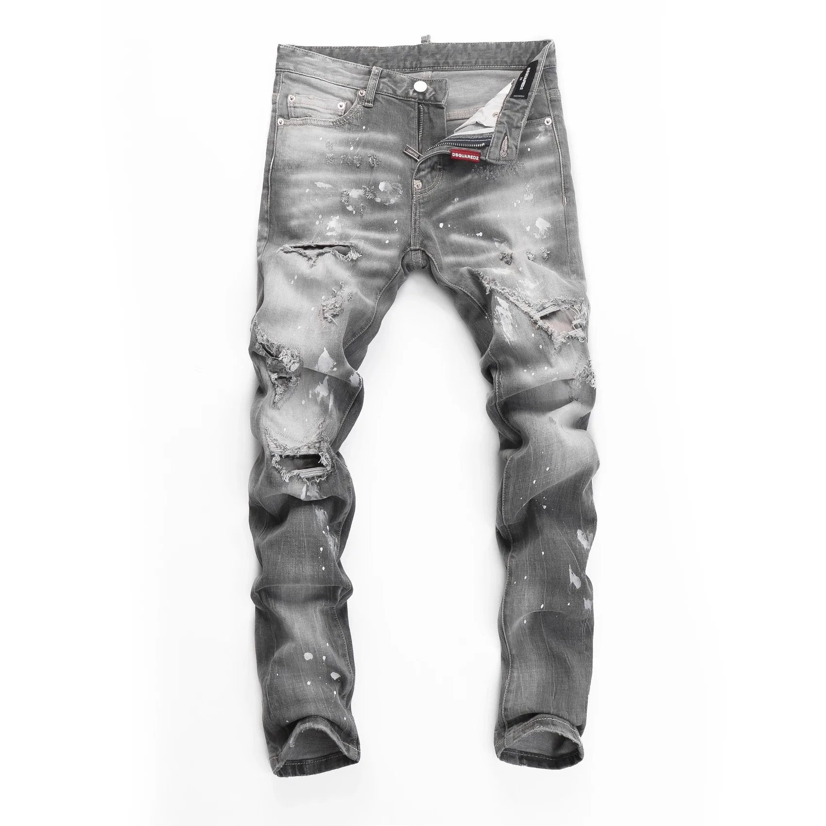 Dsquared2 Paint Splatter Distressed Black Jeans - 34
