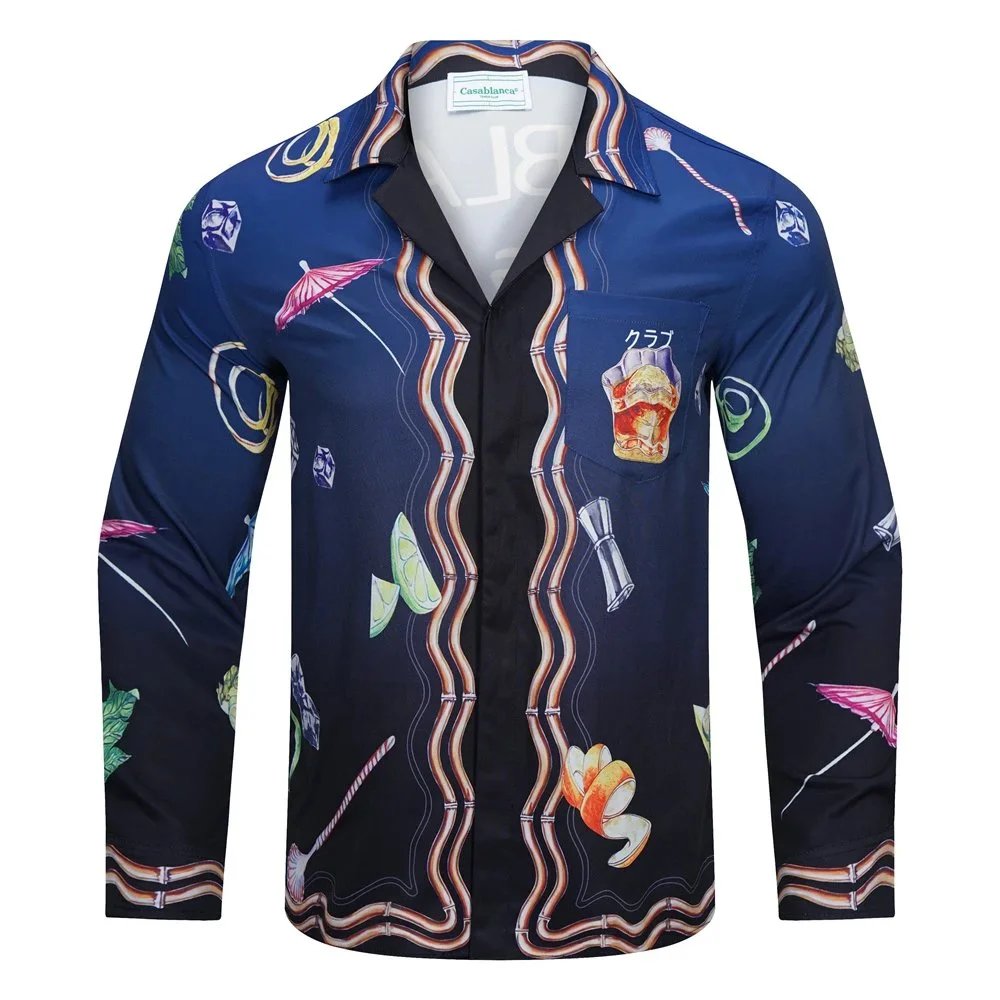 Casablanca Casa Print Long-Sleeve Shirt Multicolor - 30