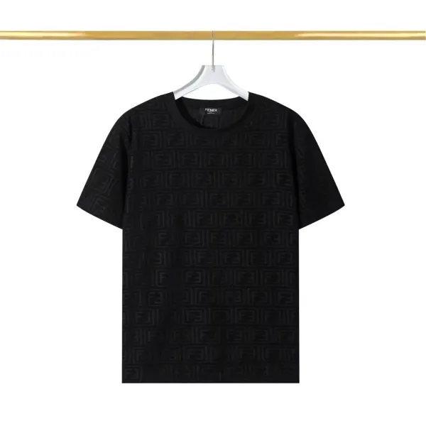Fendi FF Monogram All-Over Black T-Shirt - 30