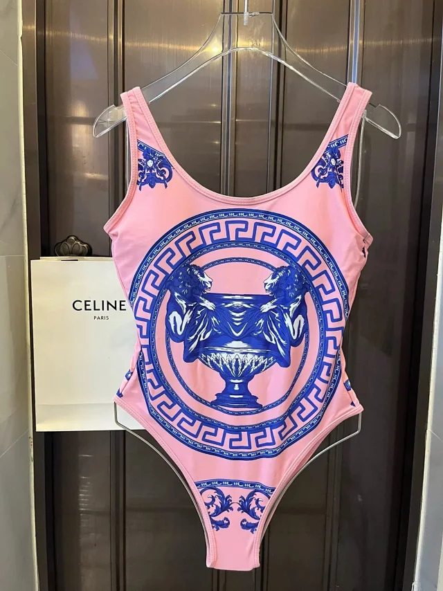 Versace Swimwear Triangle Tie-Side Bikini Set product detail image 22