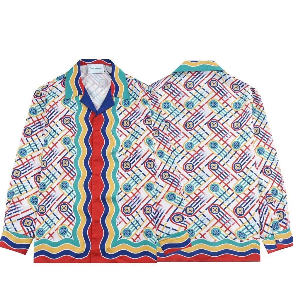 Casablanca Casa Print Long-Sleeve Shirt Multicolor - 32
