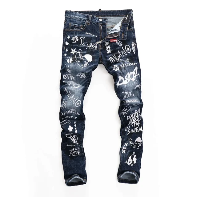 Dsquared2 Jeans Distressed paint-splatter product detail image 34