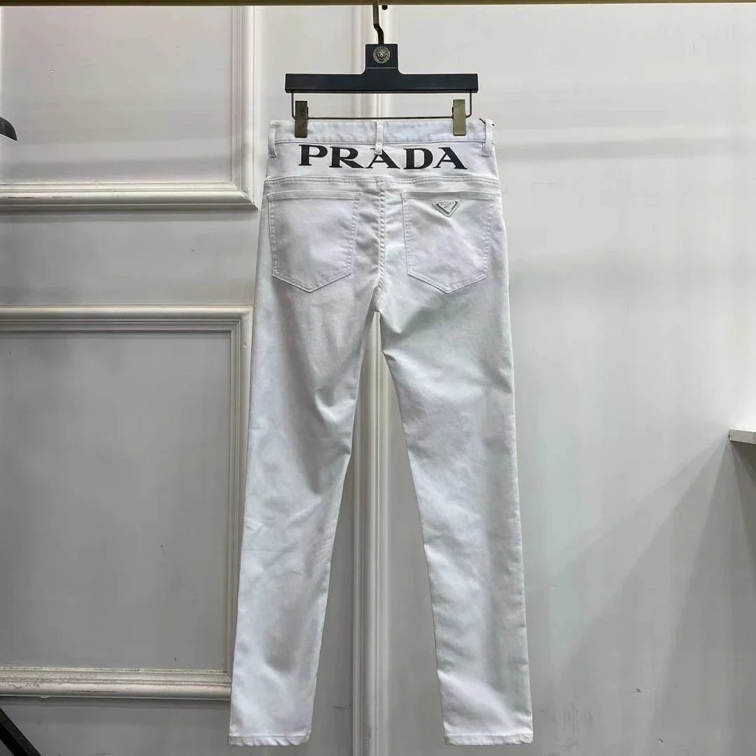 Prada Logo Waistband Jeans [10
