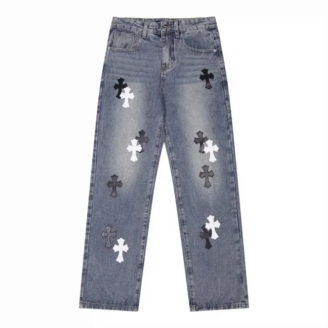 Unbranded Jeans Straight-Leg Cross Appliqué product detail image 16