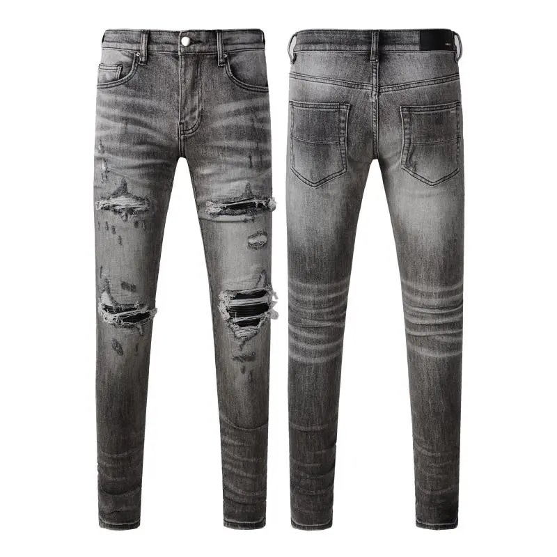 Amiri Distressed Skull Print Black Jeans - 18