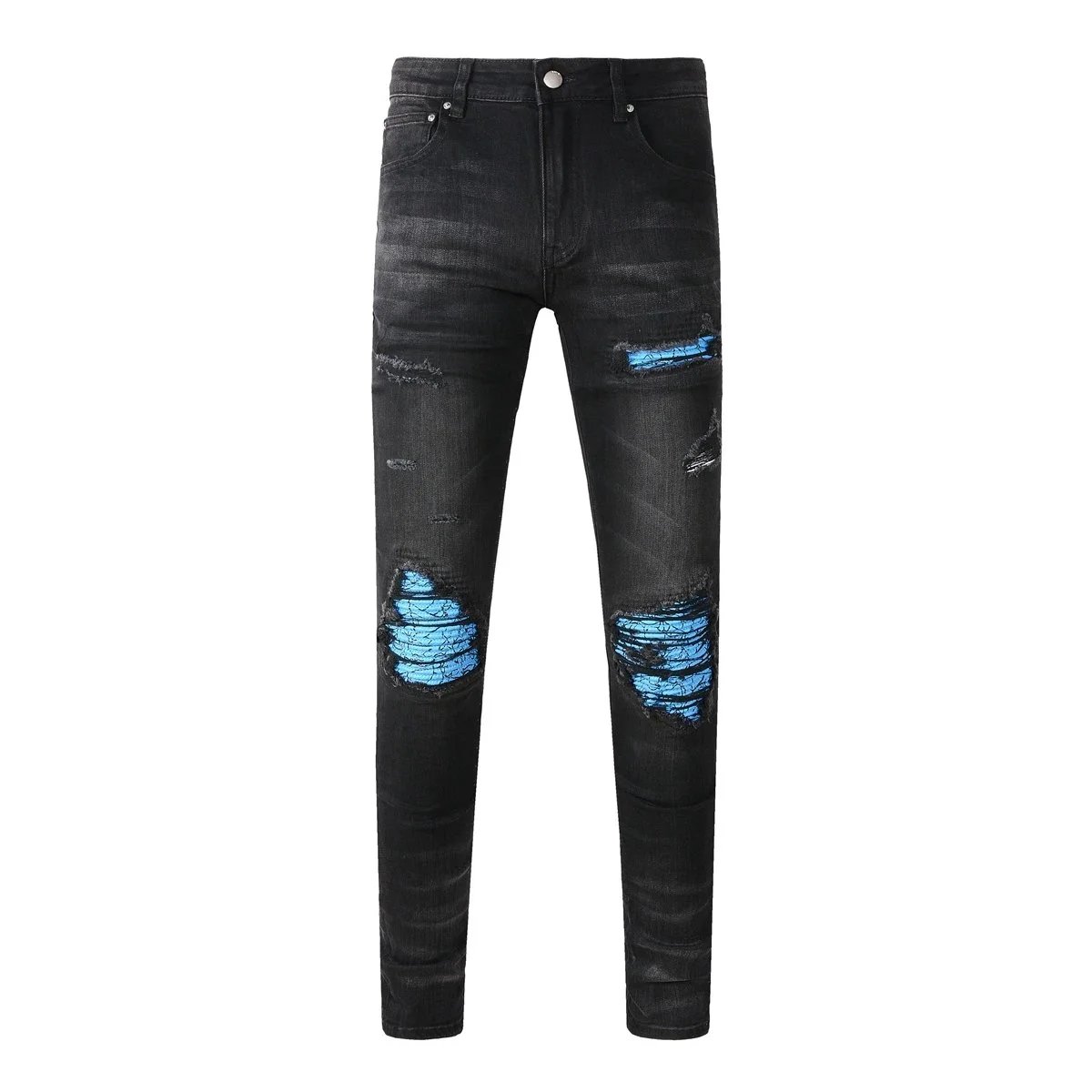 Amiri Distressed Skull Print Black Jeans - 20