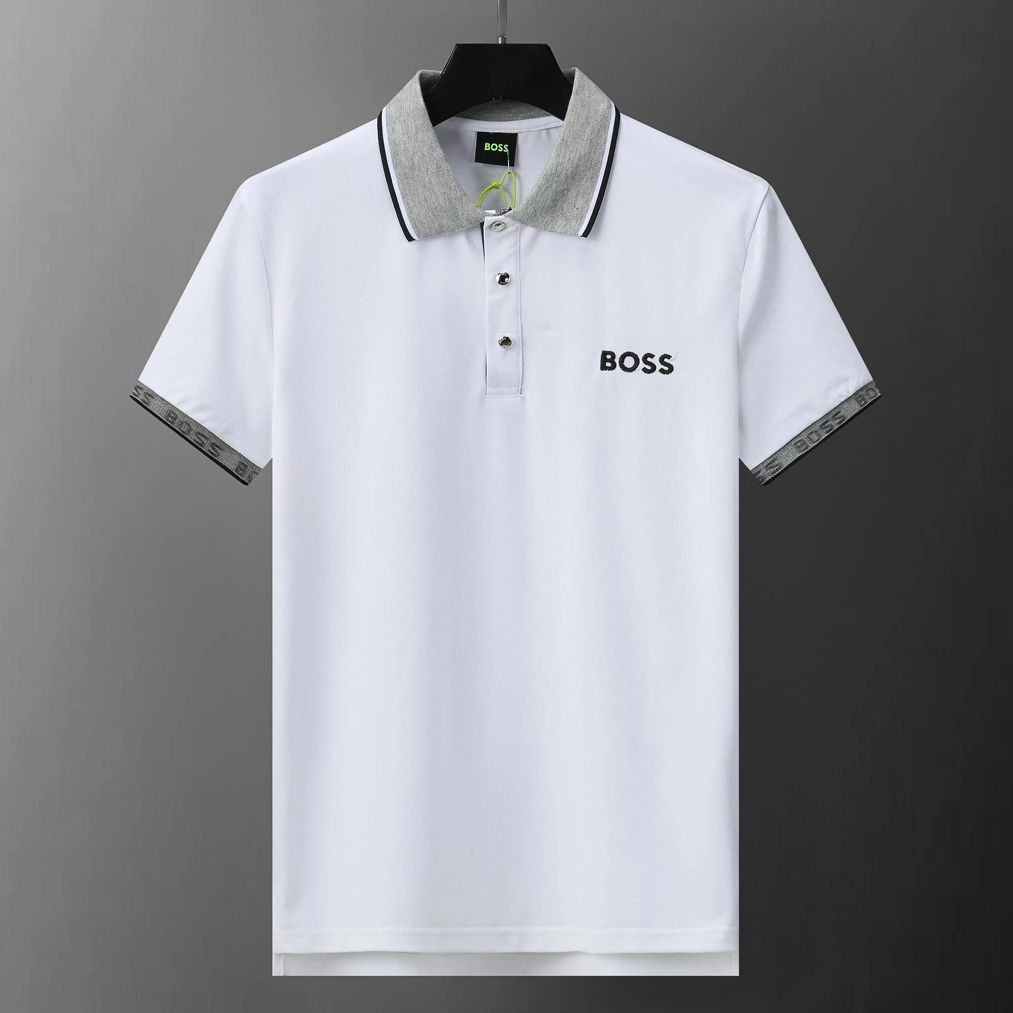 Hugo Boss Logo Polo Black with Yellow Trim Polo - 29