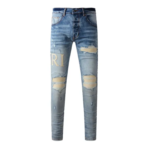 Amiri Distressed Skull Print Black Jeans - 24