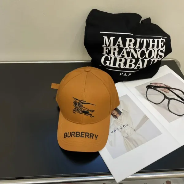 Burberry Logo Embroidery Baseball Cap Black - 22