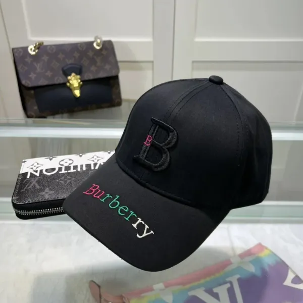 Burberry Logo Embroidery Baseball Cap Black - 37