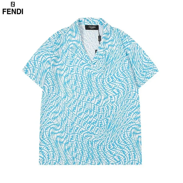 Fendi Shirts Short-Sleeve Printed Camp-Collar Shirt product detail image 18