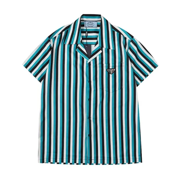 Prada Camouflage Panel Shirt Black - 19