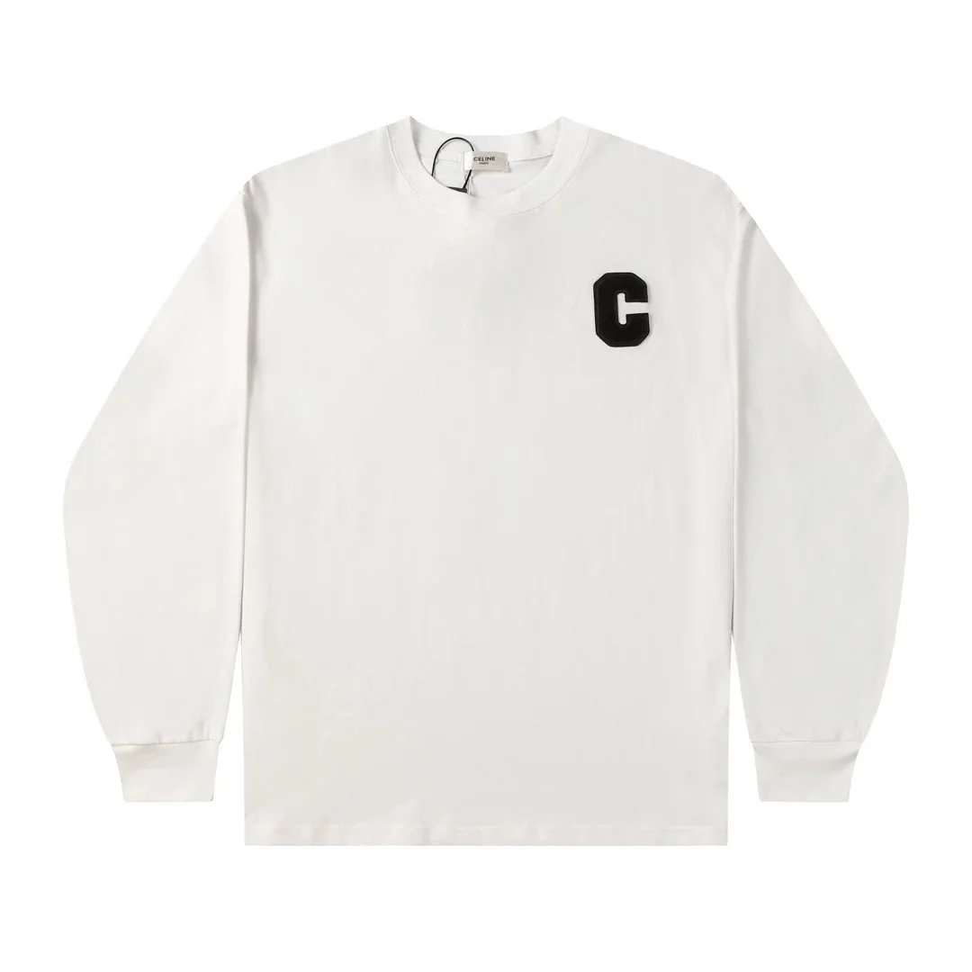 Loewe Leather Patch Long-Sleeve T-Shirt White - 14