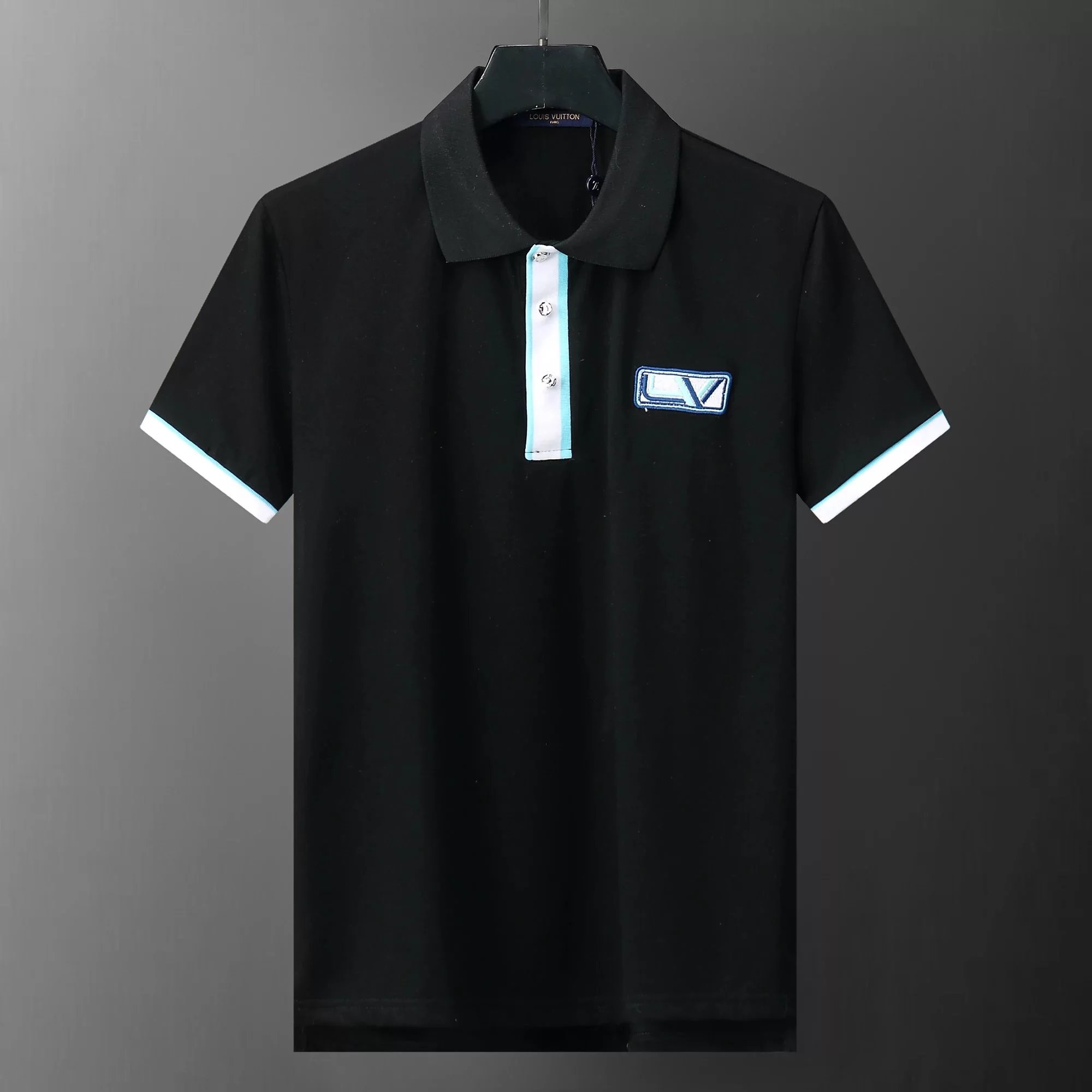 Louis Vuitton LV Monogram Embroidered White Polo Shirt Tops Polo - 25