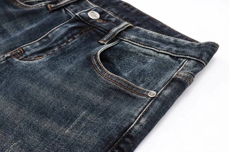 Versace White Greek Key Detail Slim Fit Jeans - 13