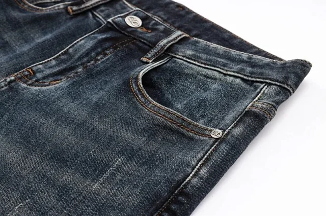 Unbranded Jeans Slim-fit five-pocket with decorative waistband trim product detail image 12