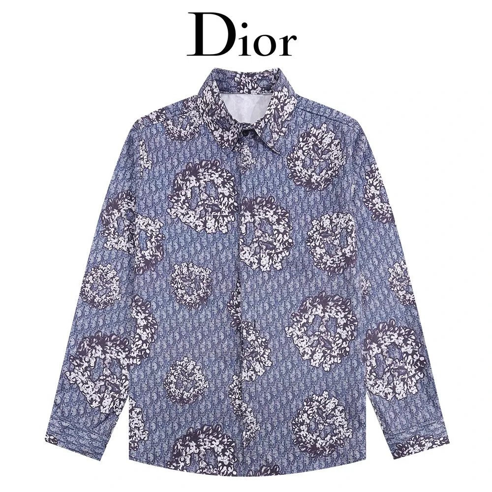 Dior Oblique Print Shirt Beige Multicolor - 24