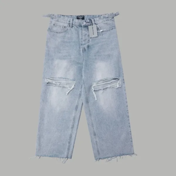 Balenciaga BB Logo Patchwork Jeans Dark Wash - 17