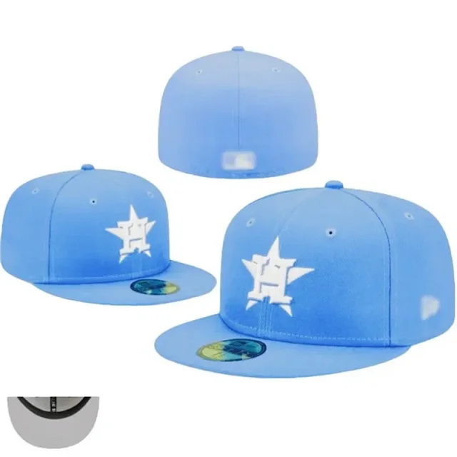 New Era Hats 59FIFTY-style flat-brim fitted baseball caps with embroidered team logos product detail image 26