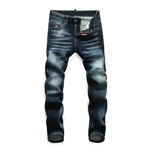Dsquared2 Distressed Gray Paint-Splatter Slim Fit Jeans - 19