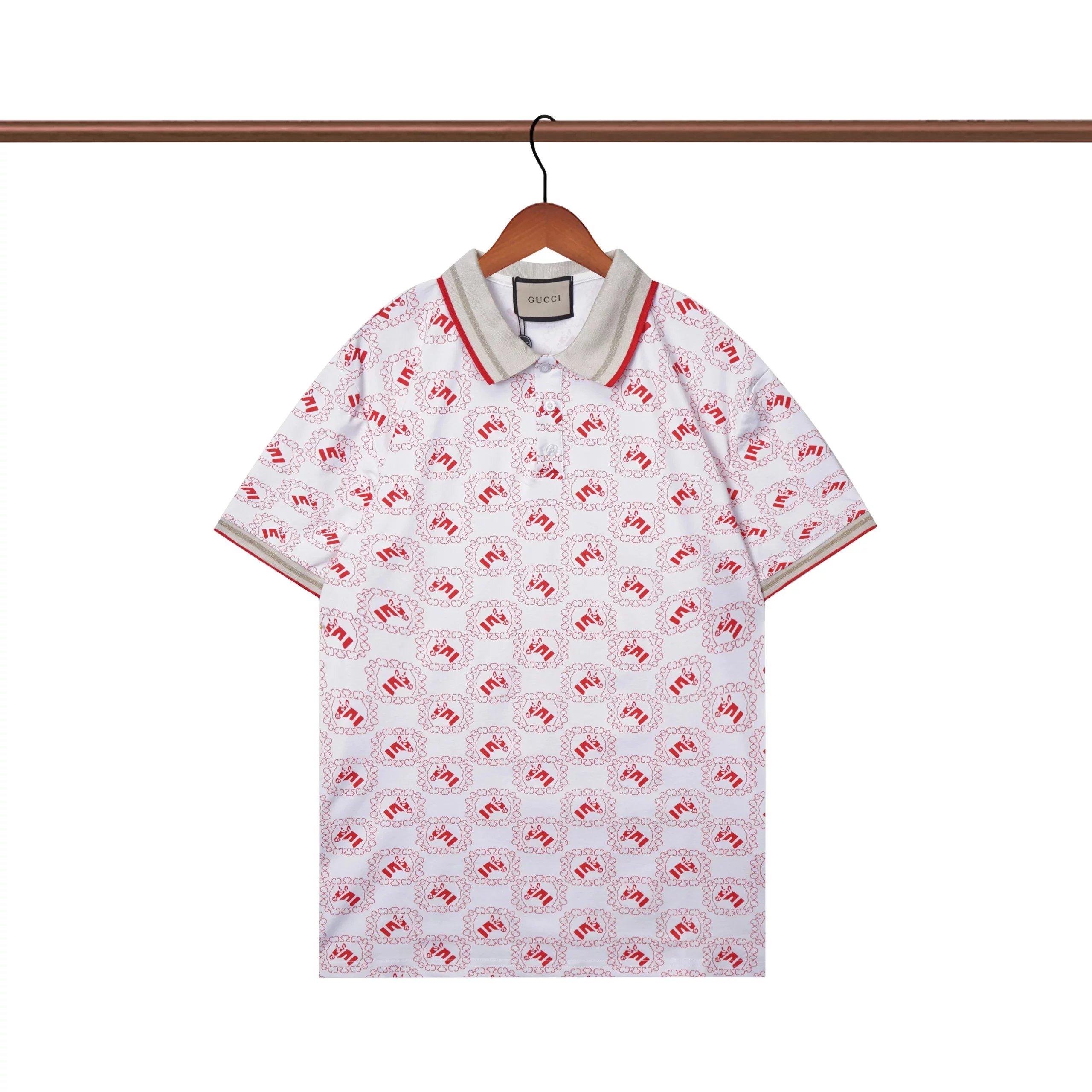 Gucci Logo Print White Polo Shirt - 32