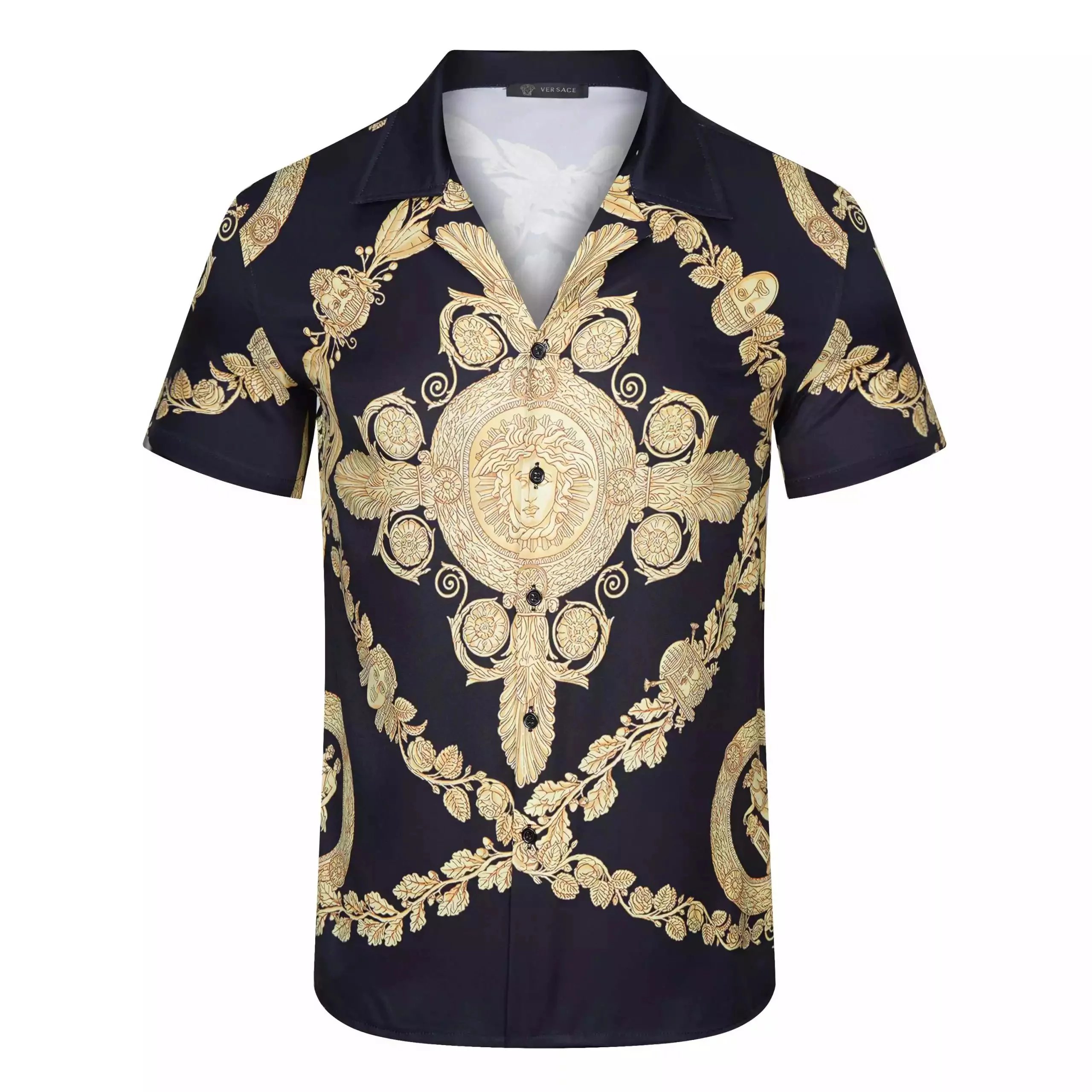 Versace Medusa Psychedelic Print Short-Sleeve Shirt Multicolor - 4