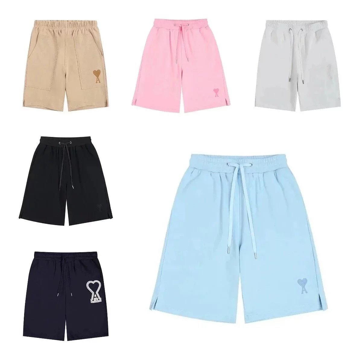 Ami Paris Heart Logo Shorts [2