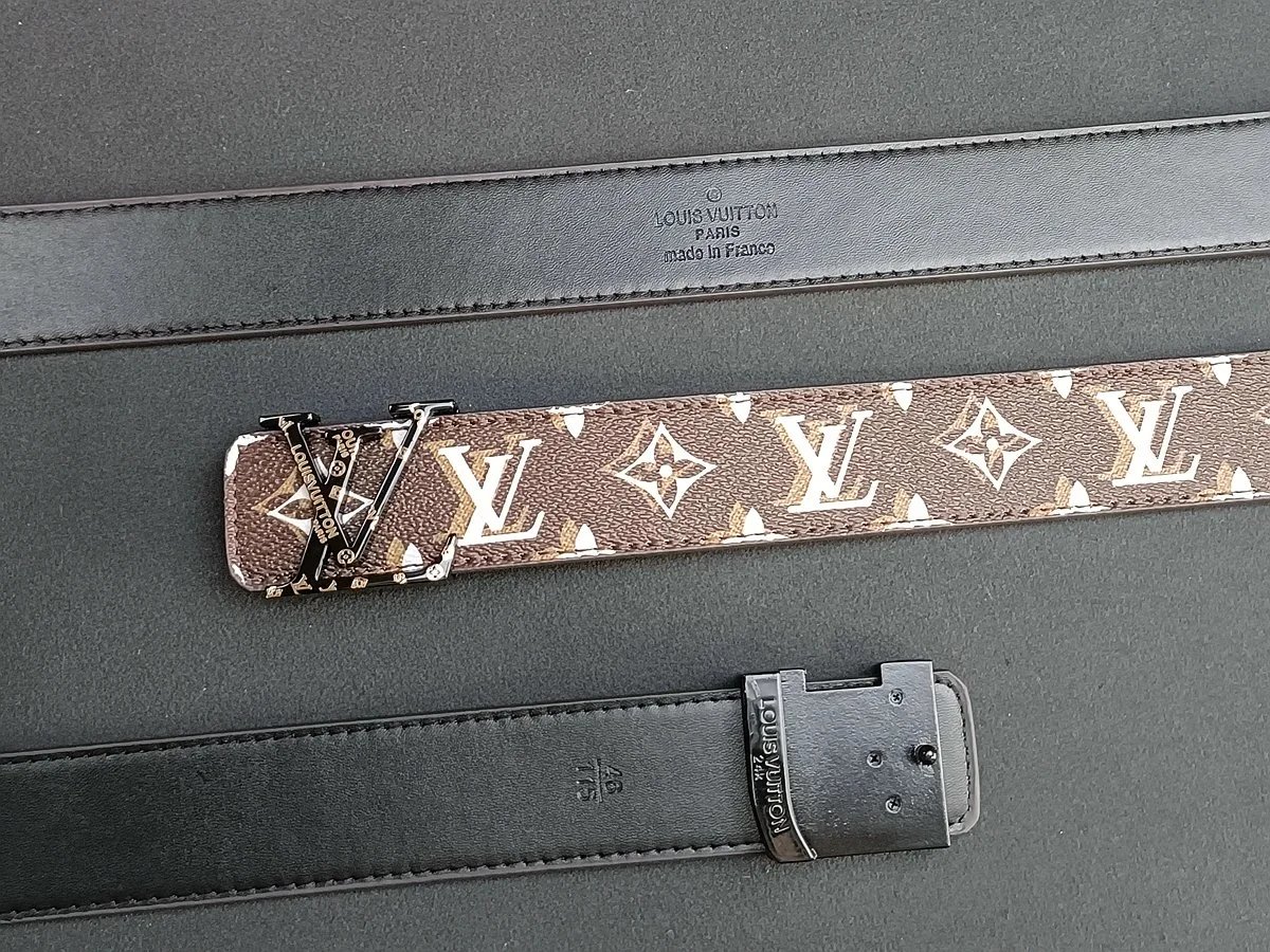 Louis Vuitton Damier Graphite Reversible Belt Silver Buckle - 8