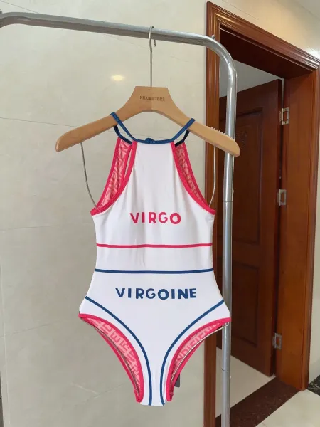 Fendi Logo-Print One-Piece Swimsuit Brown - 33