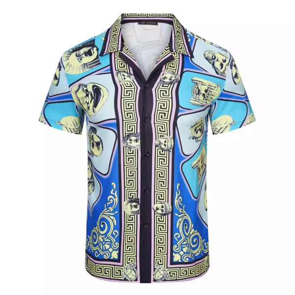 Versace Medusa Print Short-Sleeve Shirt and Shorts Set Multicolor - 31