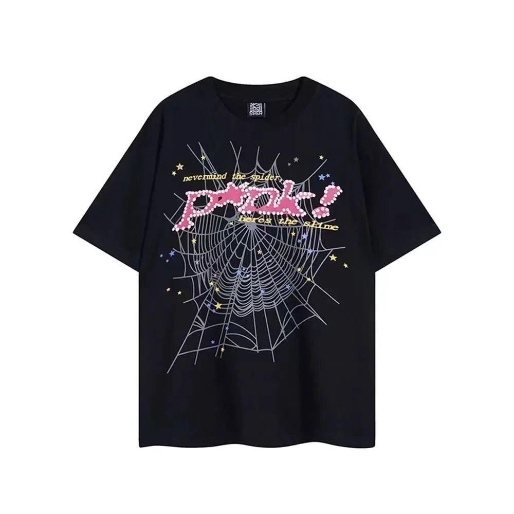 Design Spider Web '655' Graphic T-Shirt Brown - 9