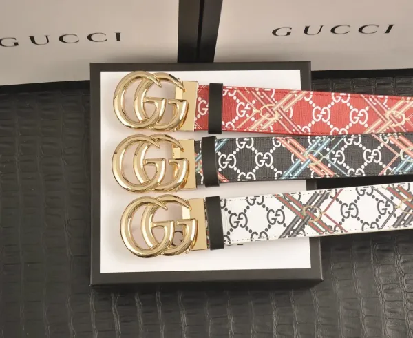 Gucci Disney x Gucci Micky Mouse GG Supreme Belt with Interchangeable Gold and Silver Double G Buckles - 10