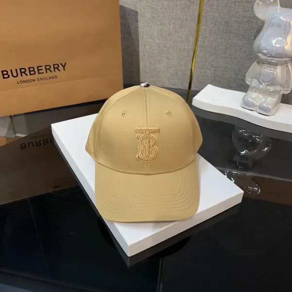 Burberry Logo Embroidery Baseball Cap Black - 13
