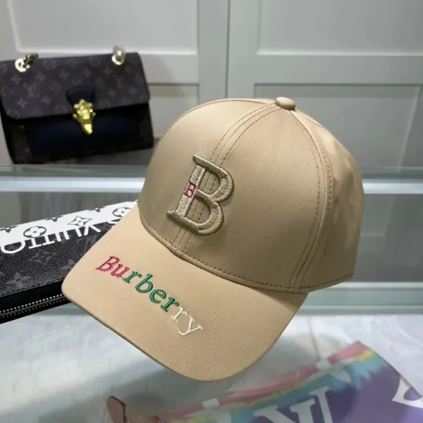 Burberry Logo Embroidery Baseball Cap Black - 35